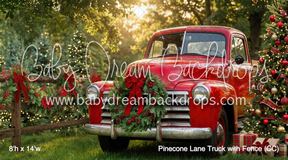 Pinecone Lane Truck with Fence (CC)