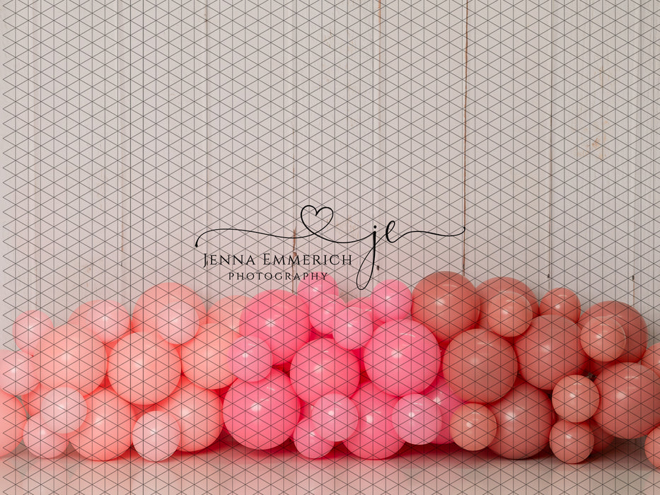 Pink Balloon Garland Fabric Floor (JE)