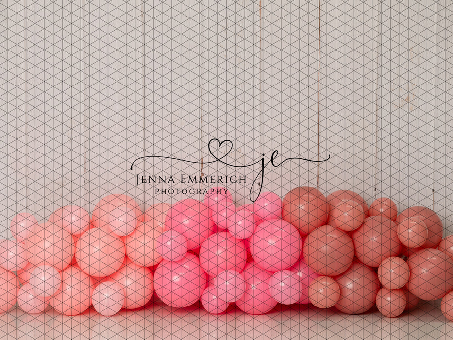 Pink Balloon Garland Fabric Floor (JE)