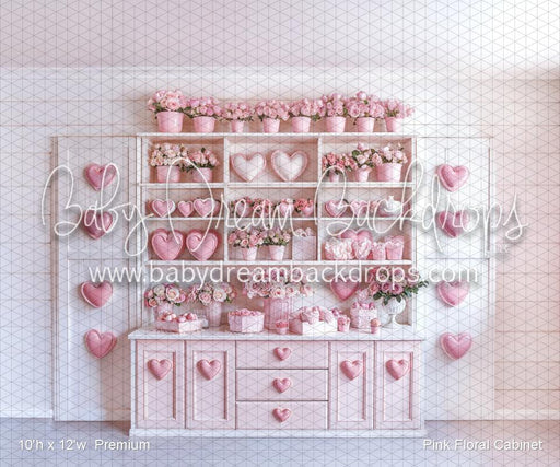 Pink Floral Cabinet (WM)