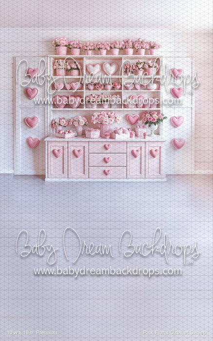 Pink Floral Cabinet Sweep (WM)