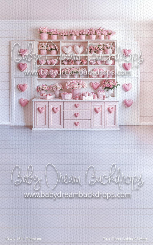 Pink Floral Cabinet Sweep (WM)