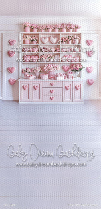 Pink Floral Cabinet Sweep (WM)