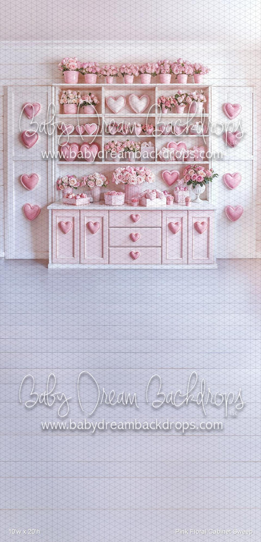 Pink Floral Cabinet Sweep (WM)