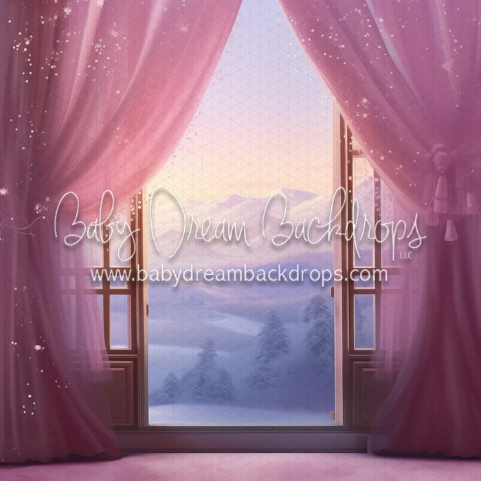 Pink Winter Castle Side Window (MD)