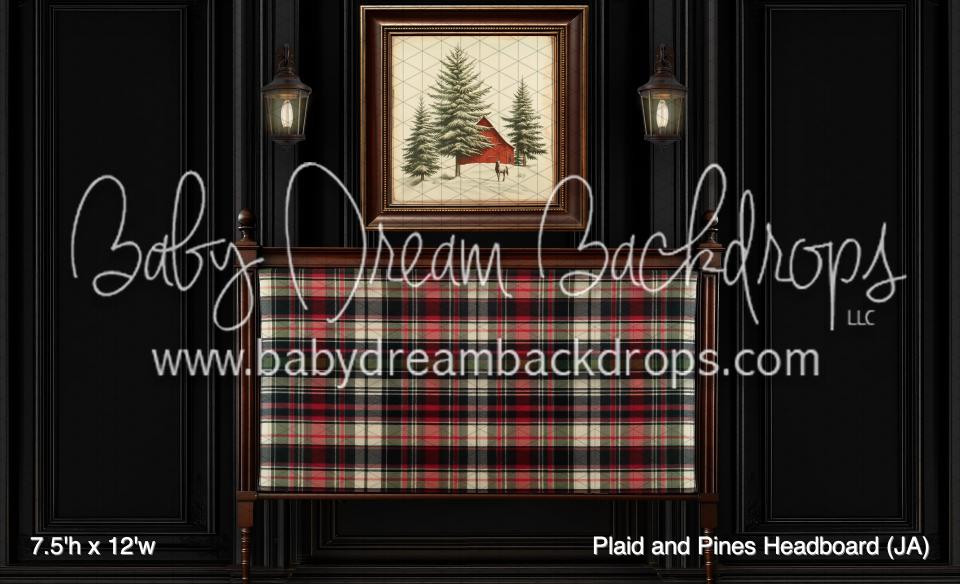 Plaid and Pines Headboard (JA)