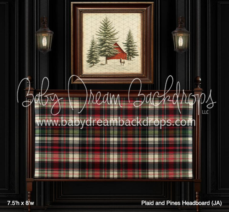 Plaid and Pines Headboard (JA)