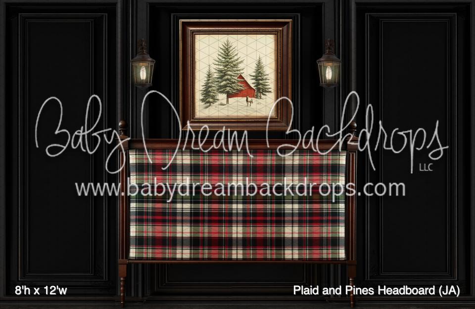 Plaid and Pines Headboard (JA)
