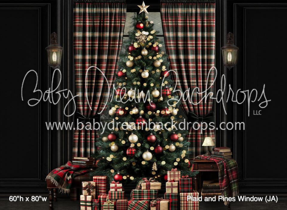 Plaid and Pines Window (JA)