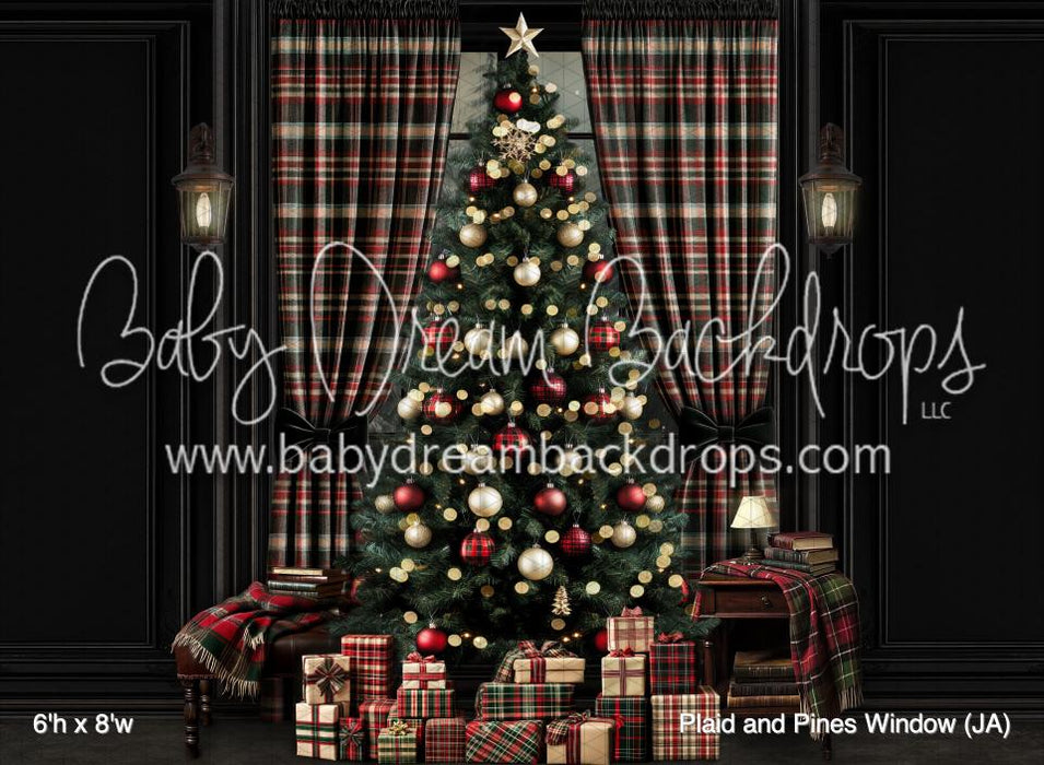 Plaid and Pines Window (JA)