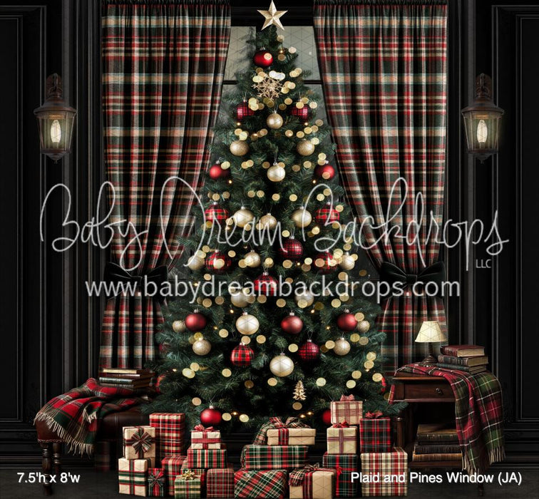 Plaid and Pines Window (JA)