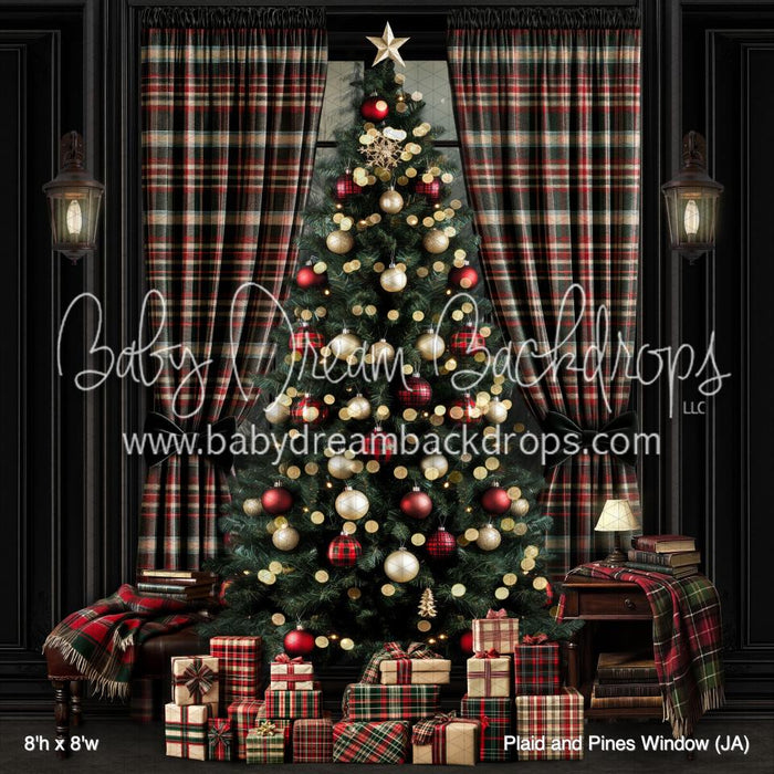 Plaid and Pines Window (JA)