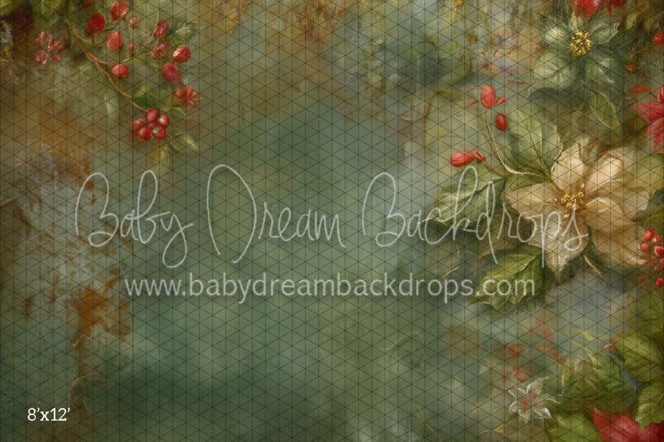 Poinsettia Grunge Fabric Floor (CM)