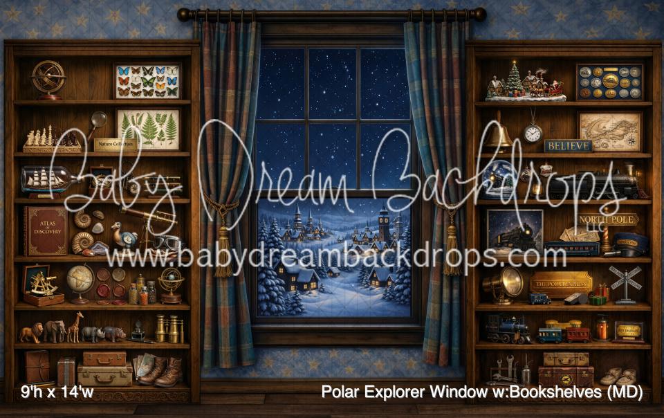 Polar Explorer Window w:Bookshelves (MD)