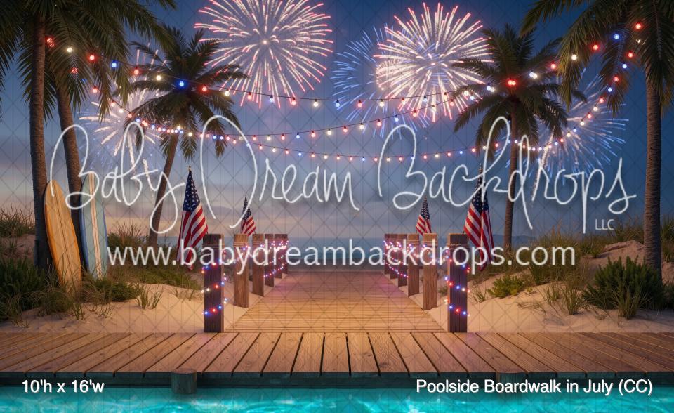 Poolside Boardwalk in July (CC)
