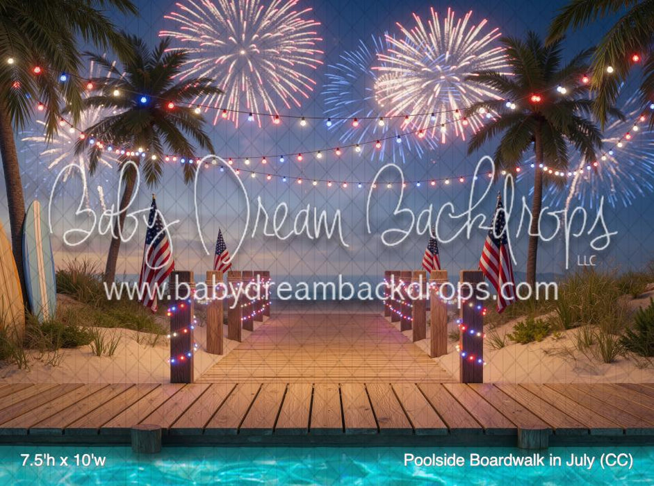 Poolside Boardwalk in July (CC)