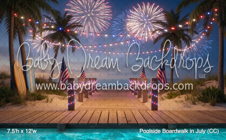 Poolside Boardwalk in July (CC)