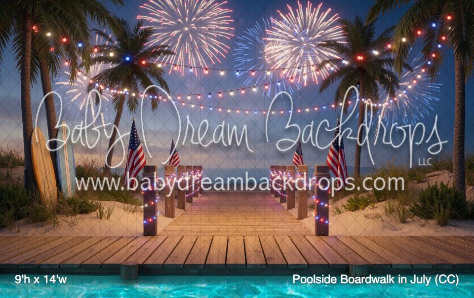 Poolside Boardwalk in July (CC)