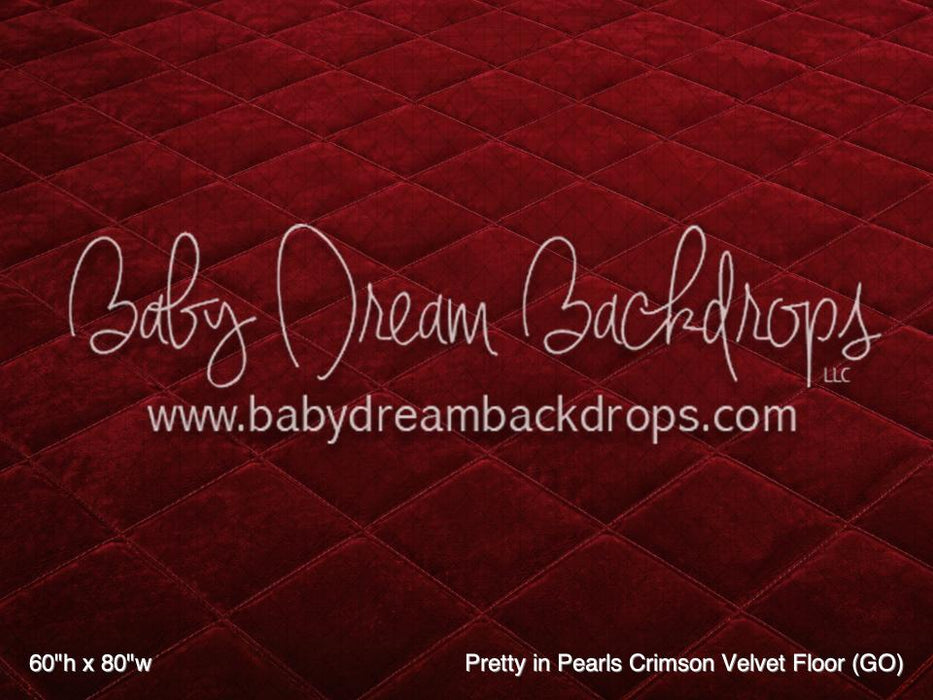 Pretty in Pearls Crimson Velvet Fabric Floor (GO)