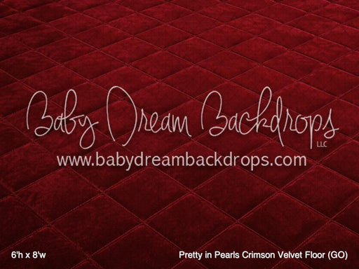 Pretty in Pearls Crimson Velvet Fabric Floor (GO)