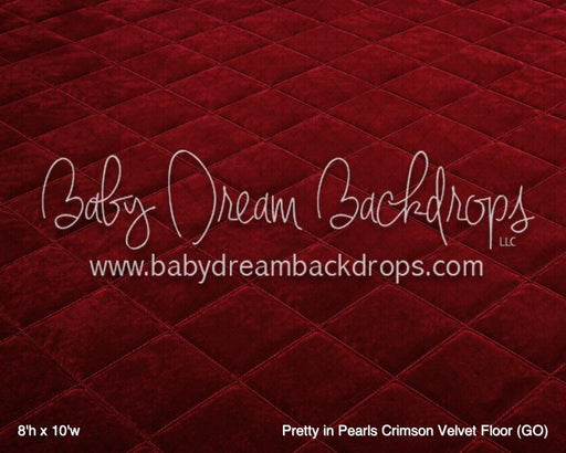 Pretty in Pearls Crimson Velvet Fabric Floor (GO)
