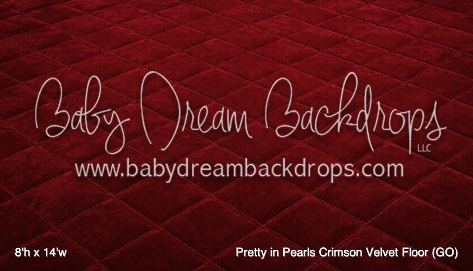 Pretty in Pearls Crimson Velvet Fabric Floor (GO)