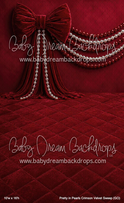 Pretty in Pearls Crimson Velvet Sweep (GO)