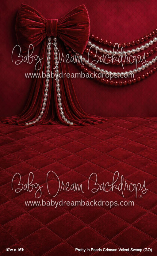 Pretty in Pearls Crimson Velvet Sweep (GO)