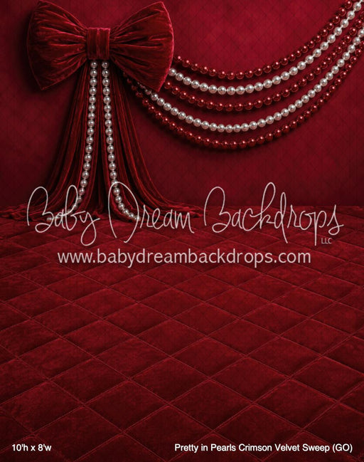 Pretty in Pearls Crimson Velvet Sweep (GO)