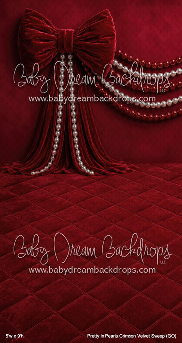 Pretty in Pearls Crimson Velvet Sweep (GO)