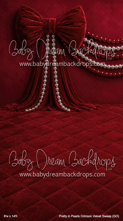 Pretty in Pearls Crimson Velvet Sweep (GO)