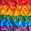 X Drop Rainbow Crumpled Paper Horizontal (WM)