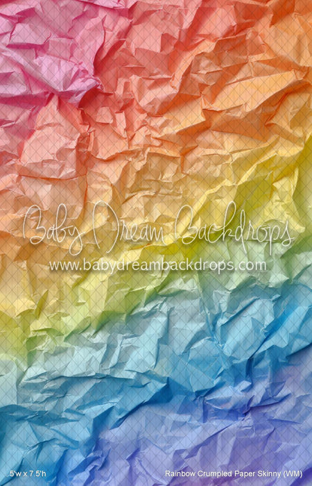 Rainbow Crumpled Paper Skinny (WM)