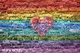 Rainbow Heart Brick Wall (WM)