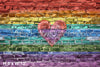 Rainbow Heart Brick Wall (WM)