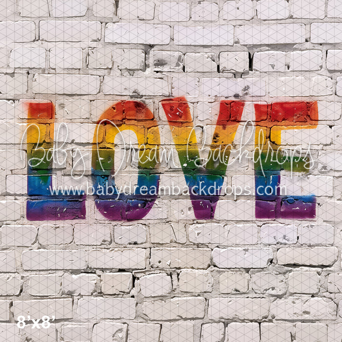 Rainbow Love Brick Wall (WM)