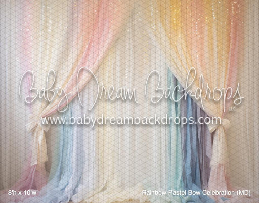 Rainbow Pastel Bow Celebration (MD)