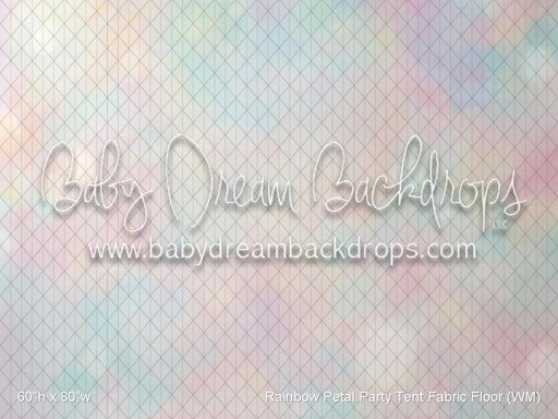 Rainbow Petal Party Tent Fabric Floor (WM)