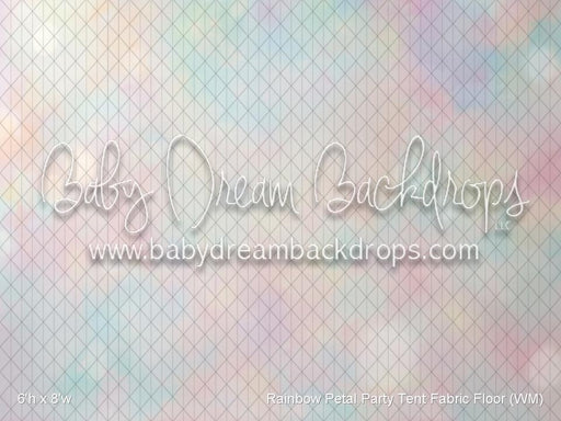 Rainbow Petal Party Tent Fabric Floor (WM)