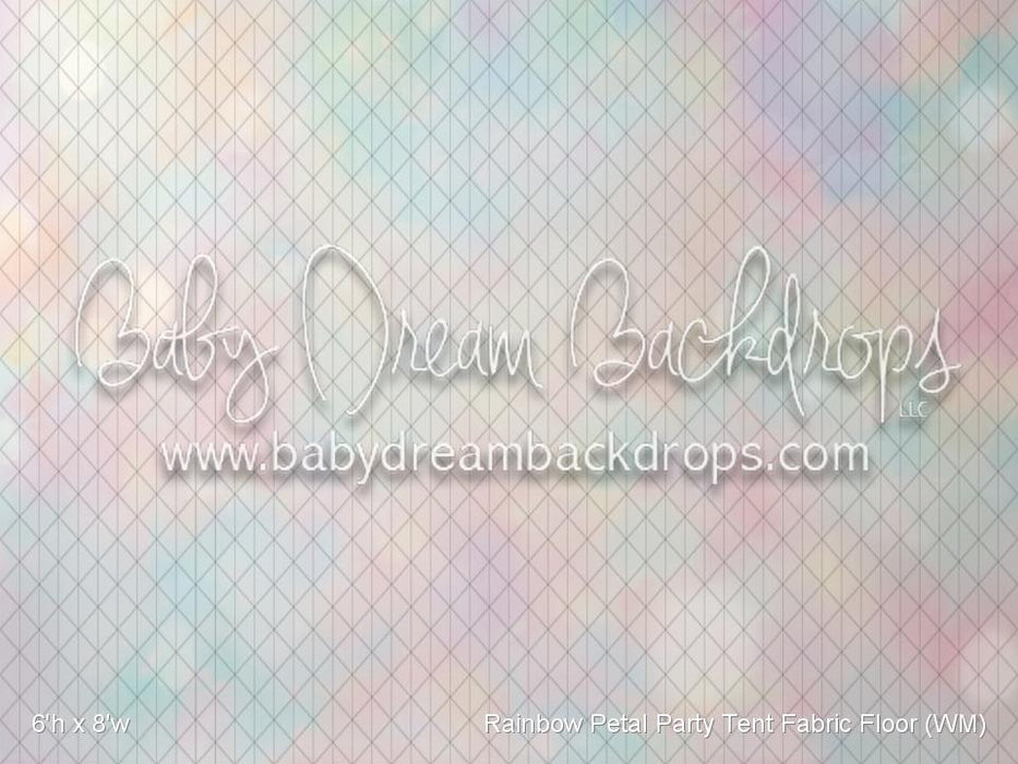 Rainbow Petal Party Tent Fabric Floor (WM)