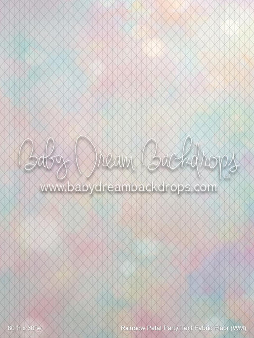 Rainbow Petal Party Tent Fabric Floor (WM)