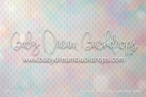 Rainbow Petal Party Tent Fabric Floor (WM)