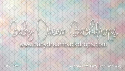 Rainbow Petal Party Tent Fabric Floor (WM)