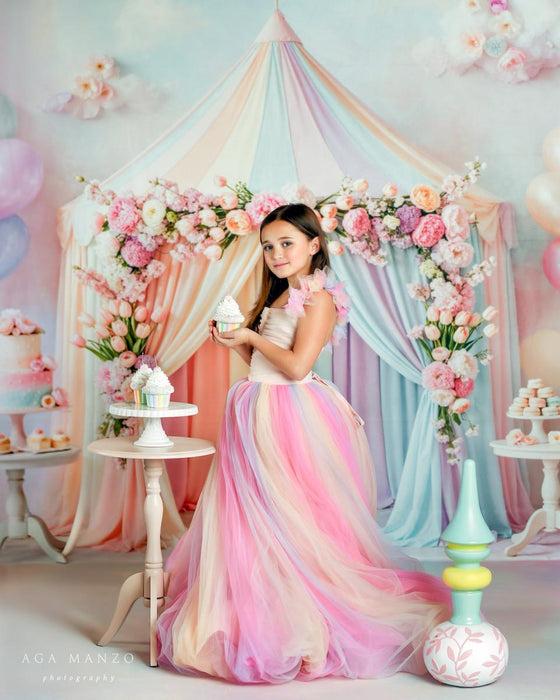 Rainbow Petal Party Tent (WM)
