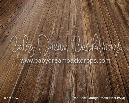 Red Brick Grunge Room Fabric Floor (WM)