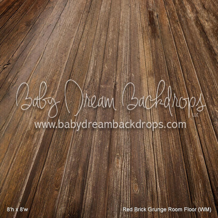 Red Brick Grunge Room Fabric Floor (WM)