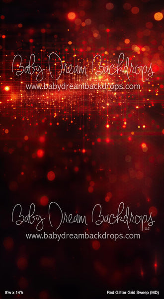 X Drop Red Glitter Grid Sweep (MD)