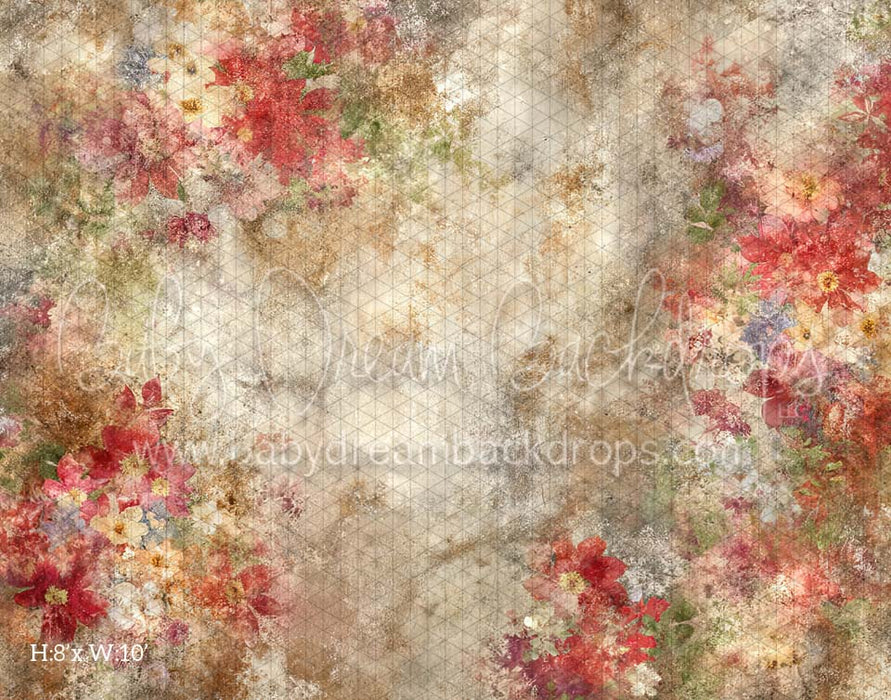 Red Grunge Florals (CM)