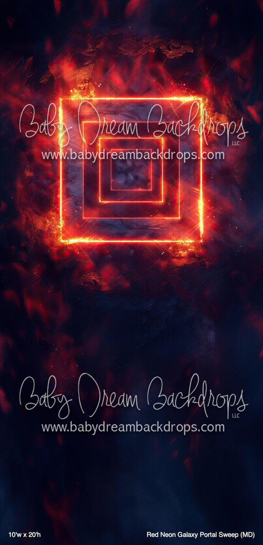 Red Neon Galaxy Portal Sweep (MD)