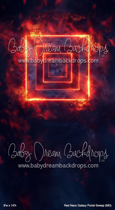 Red Neon Galaxy Portal Sweep (MD)